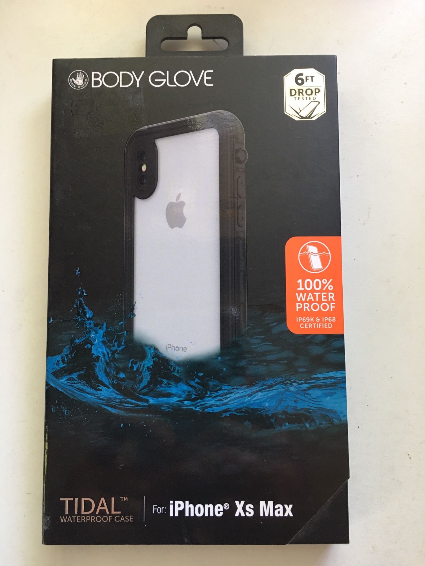 Brand New Body Glove Tidal Waterproof Phone Case for iPhone Xs Max - Black/Clear