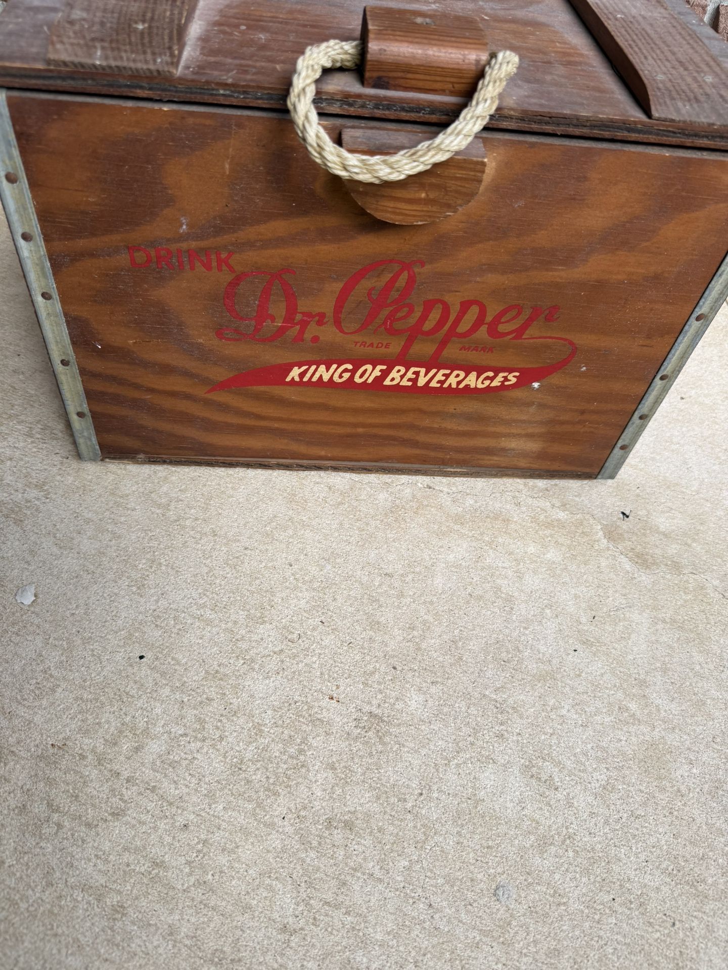 Dr Pepper vintage Wooden Cooler