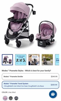 Modes™ Pramette Travel System +SnugRide® Lite Infant Car Seat, SnugRide® Lite Base