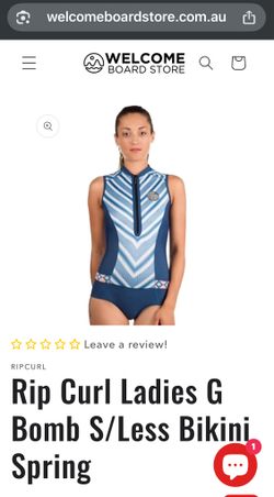 Rip Curl Womens G Bomb Swimsuit Sleeveless Spring Suit Med One Piece Navy Size 8 Wet Suit 