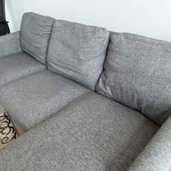 Modern Gray 3-Seater Sofa w/ Chaise – Excellent Condition – $150 (Originally $550)