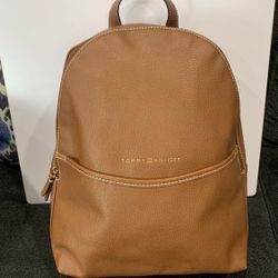Tommy Hilfiger brown soft leather backpack
