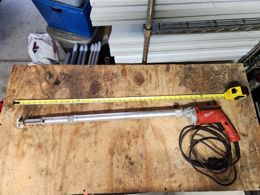 Working 120V Milwaukee Super Driver DRILL W/ 24" Roofing Extension