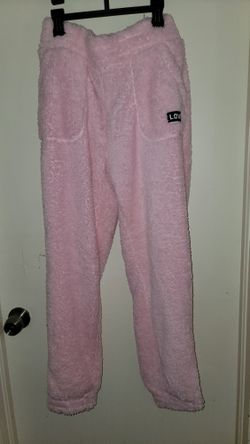 Pink Fuzzy Sleep Pants w/Pockets