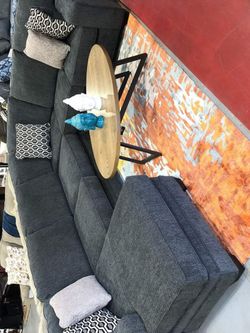 BLACK FRIDAY SALES 🔥 Tracling Slate Oversized Sectional & couch & ASK PRİCE