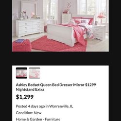 Queen Bedroom Set By Ashley $1299 NEW 