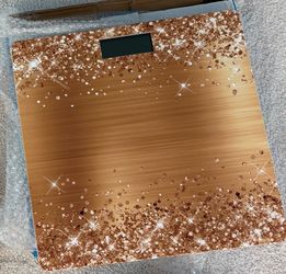 Lypzmet Digital Body Weight Scale Glittery Gold Foil