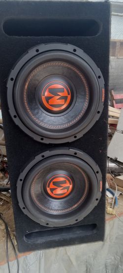 2 Memphis Audio 10 Inch Subs And Box