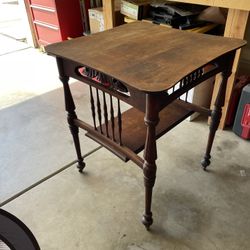 Antique Repaired 1940 Side Table 