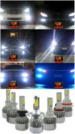Led headlight bulb kit and hid lights kit conversion lights - any ride - Chevy SilverAdo Tahoe to Toyota tacoma tundra scion frs h11 9007 h13 9006