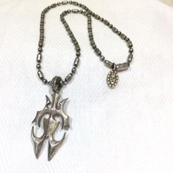 Vintage Zik Zok USA TM & Co Pendant Rare With Original Tagged Chain Celtic,Tribal, Goth