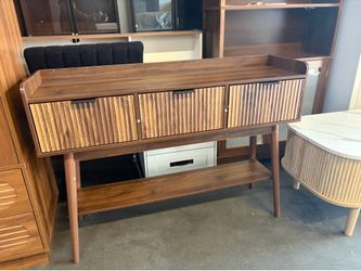 Narrow Console Table with Storage, Couch Table Behind Sofa, Farmhouse Entryway Table with Drawers, Wood Sofa Table for Living Room, Hallway, Foyer, Wa