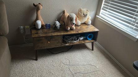 Wooden Side Table with shelf .