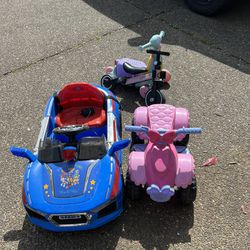 Toddler Bikes And Electric Cars