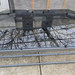 Glass and Metal TV stand 48" x 24"