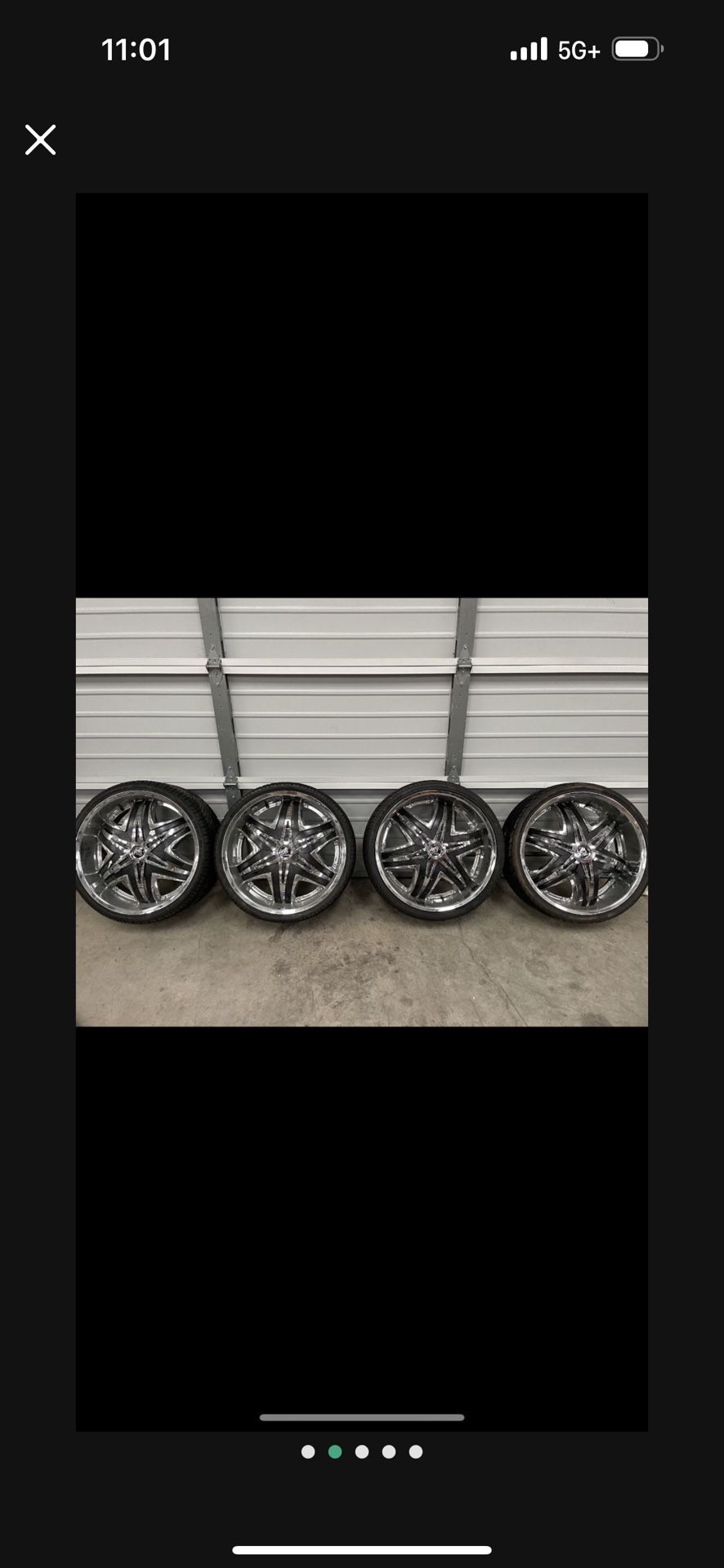 22 “ Stagger Rim N Tires 