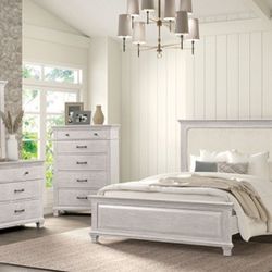 Brand New Weathered Gray 4pc Bedroom Set (Available In Eastern King)