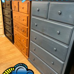 Six Drawer Duplex Pinewood Dresser Comoda 