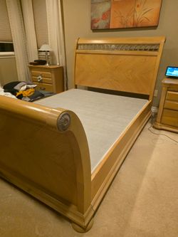 Queen Size Bed Frame (no box spring or mattress) $200