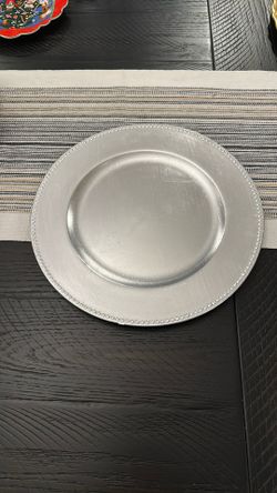 Silver Beaded Chargers