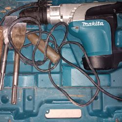 Makita Electric Hammer Drill, Bits And Box