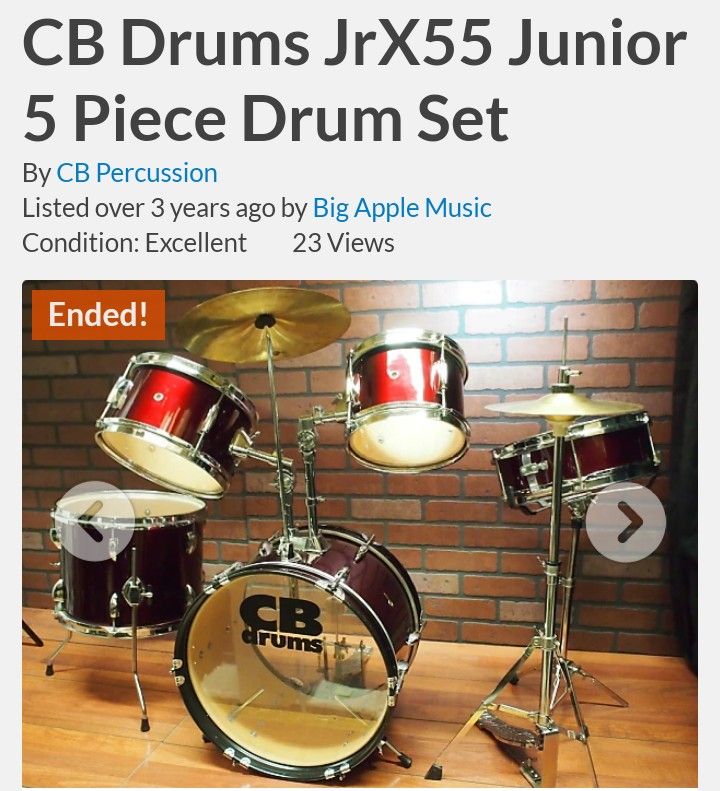 Drums 5 Piece set white