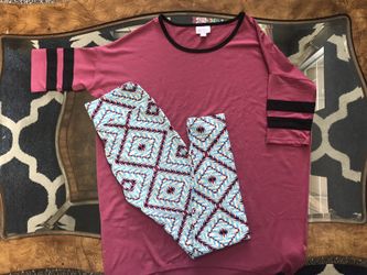 Lularoe Burgundy XXS Irma and OS Leggings