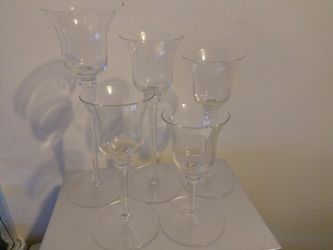 5pc tall candle holders