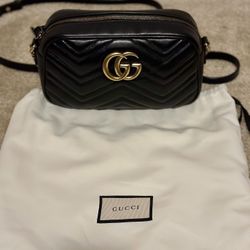 Gucci Matelasse Leather GG Marmont Small Camera Bag