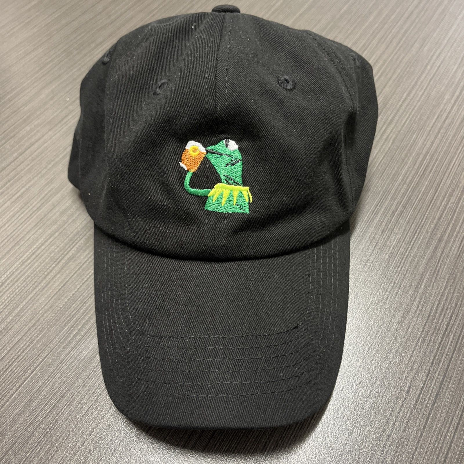 Tea Drinking Kermit The Frog Dad Hat