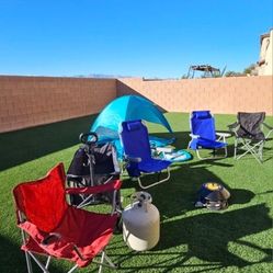 Camping & Beach Gear Bundle – Wagon, Chairs, Tent, Fire Pit & More