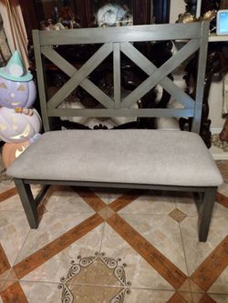 Grey bench