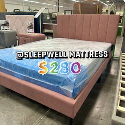 Brand New Full Size Bed Frames With Mattress 