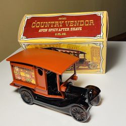 Vintage Avon Country Vendor, Empty Bottle & Box