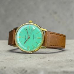 Vintage Omega Seamaster 600 Manual Wind Watch Green Dial
