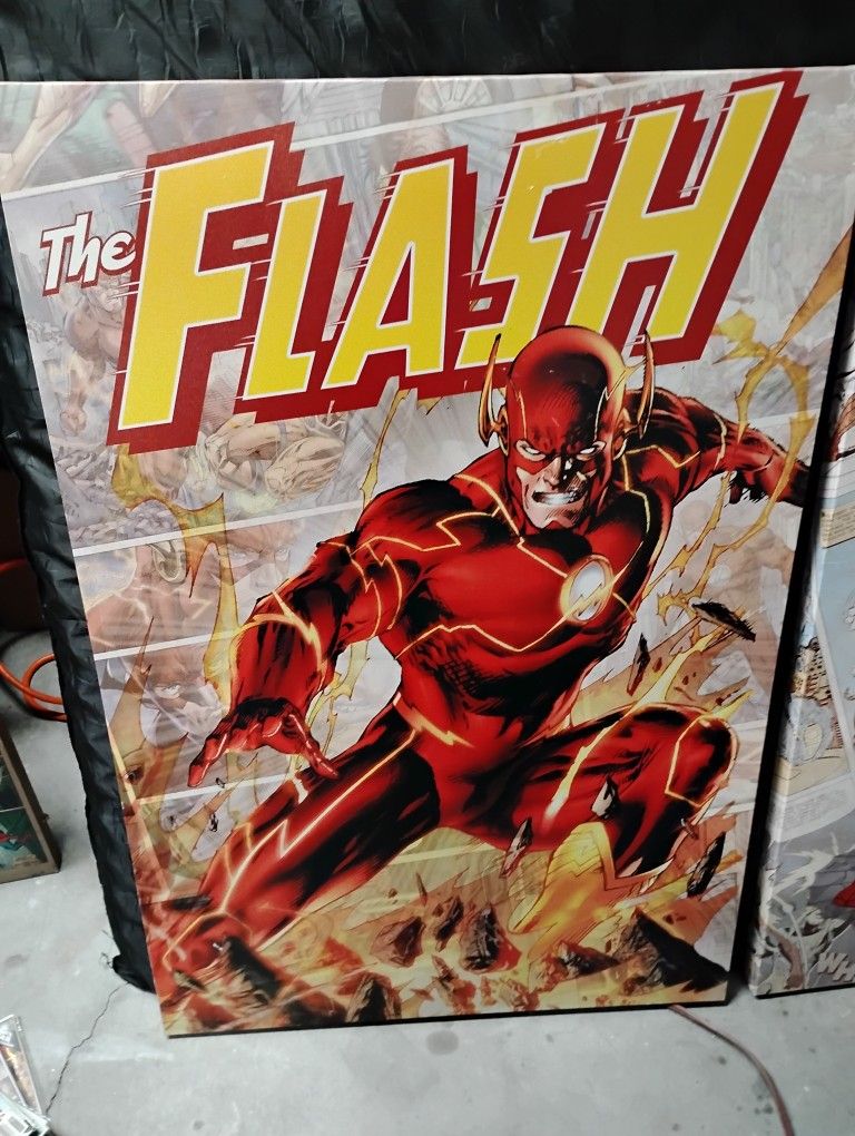 Huge DC The Flash Canvas Print - 66x24