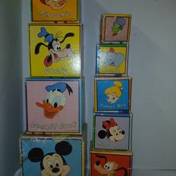 Vintage Walt Disney Productions Nesting Boxes 