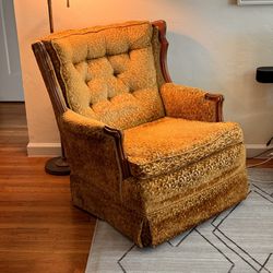 Cozy Vintage High back Rocking Chair