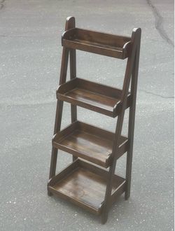 Antique 4 - Tier Wooden Ladder Shelf