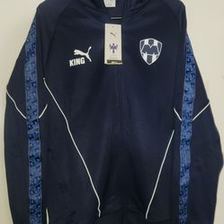 PUMA MEN'S MONTERRY KING ANTHEM JACKET NAVY/WHITE