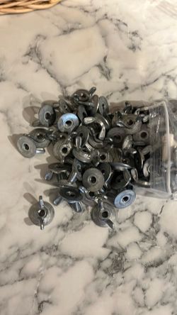 100 washer wing nut zinc cast.