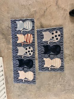 Cat Kitchen Mat Set