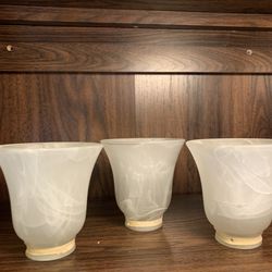 Glass Fan Shades (set of 3)