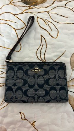 Coach denim wristlet