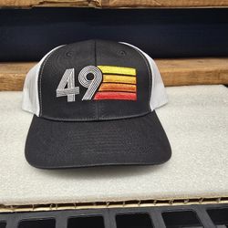 Retro Style Trucker Hat,  49-Yellow Orange Red (New Without Tags)