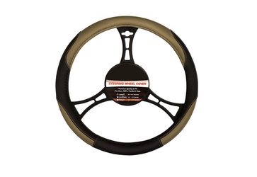 Universal Steering Wheel Cover - Daytona Grip (tan, large 15.5-16.5in)