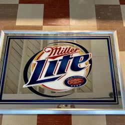 MILLER LITE MIRROR FRAME 37” W X 25” 1/2 T