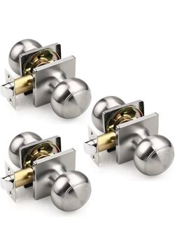 Door knobs (3 ct - brushed nickel)