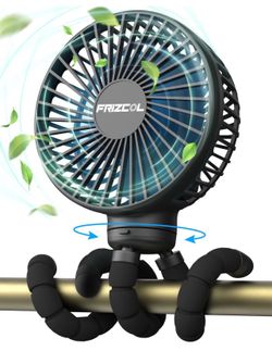 Stroller Fan for Baby - Portable Fans Rechargeable - Battery Operated Fan(Use for 24Hrs) - Fan for Handheld/Clip On/Car Seat/Desk/Camping