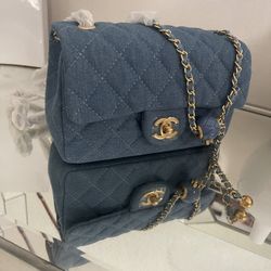 Black And Denim Shoulder Bags